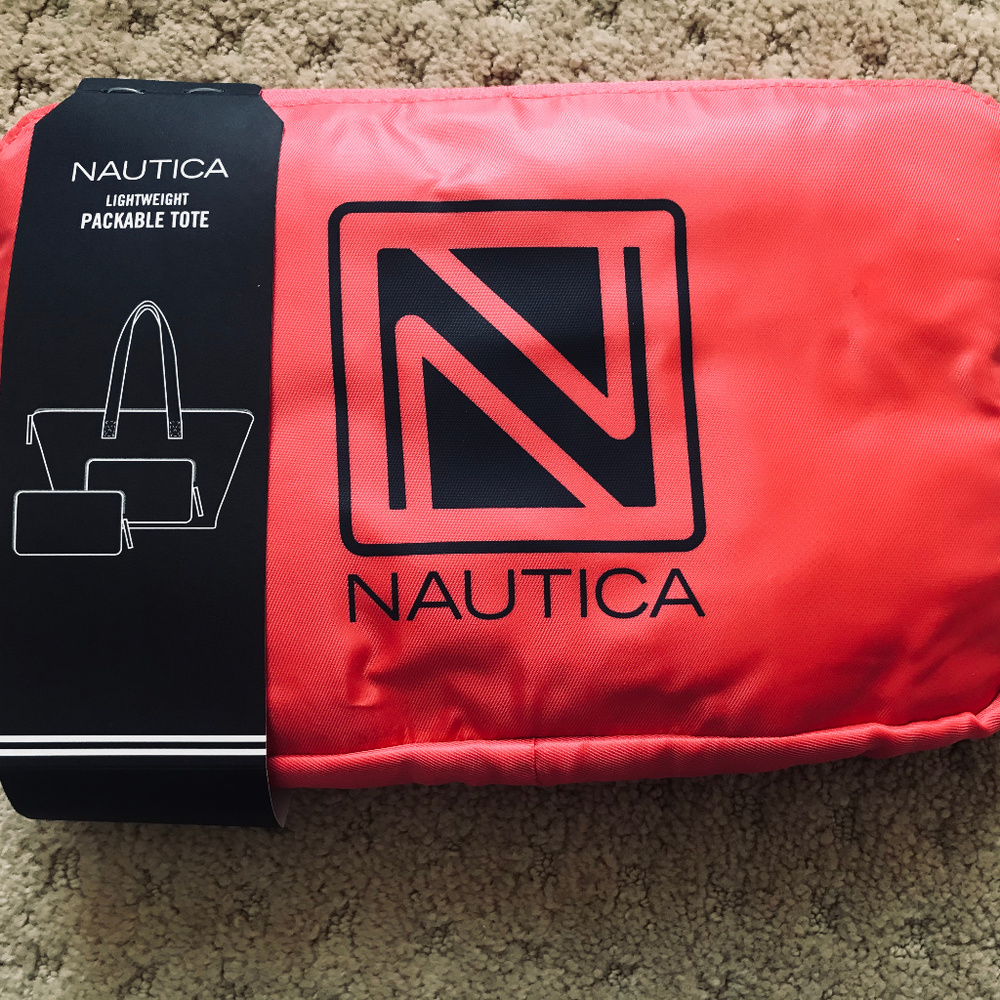 Brand NEW Nautica Foldable Tote Pink